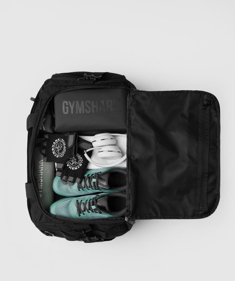 Gymshark Bold Gym Sports Bag Black | NZ 3RCTBP